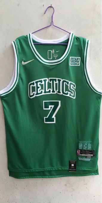 Men Boston Celtics 7 Brown Green City Edition Nike 2022 NBA Jersey